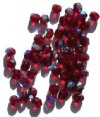 50 6mm Faceted Garnet AB Firepolish Beads